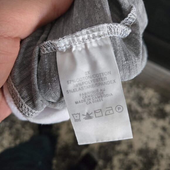 GO ActiveZone Performance Graphic T-Shirt Gray White Mesh Athletic Tee 2X EUC - Picture 3 of 3